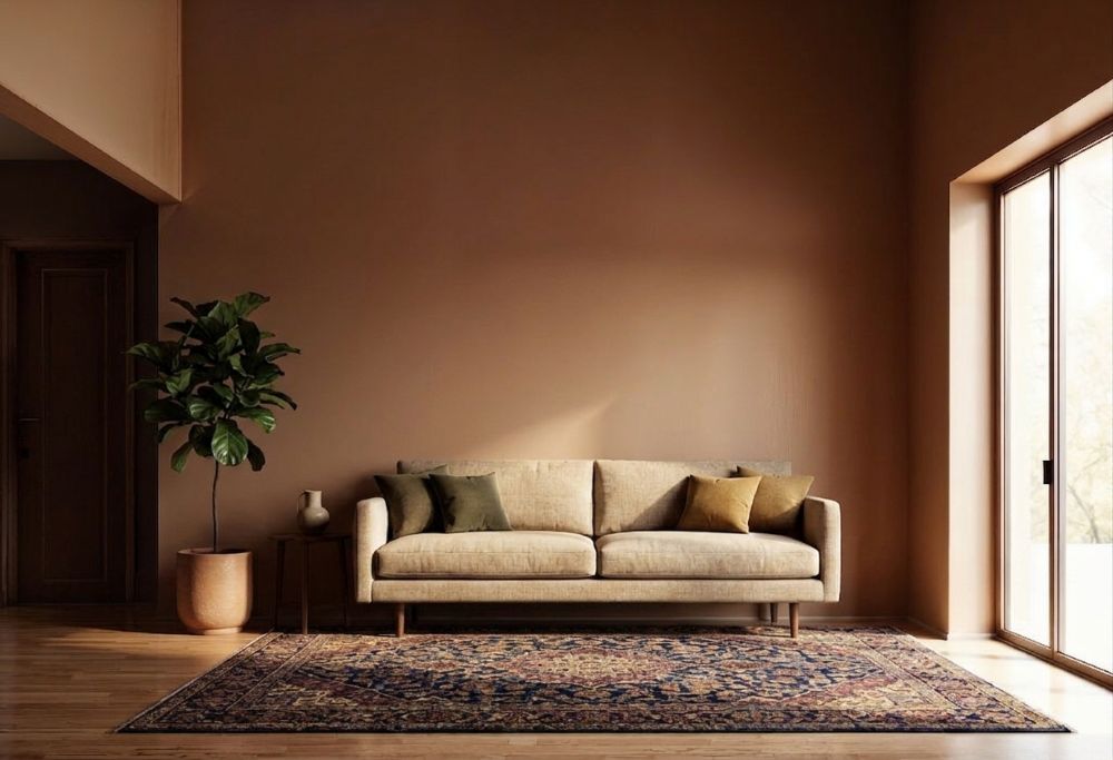 Living room with product visualised by AI